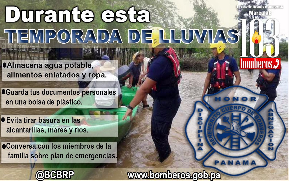 Sigue estos pequeños consejos que te damos en temporadas de lluvias. Recuerda el mejor Bombero eres tu! #FTCAyuda