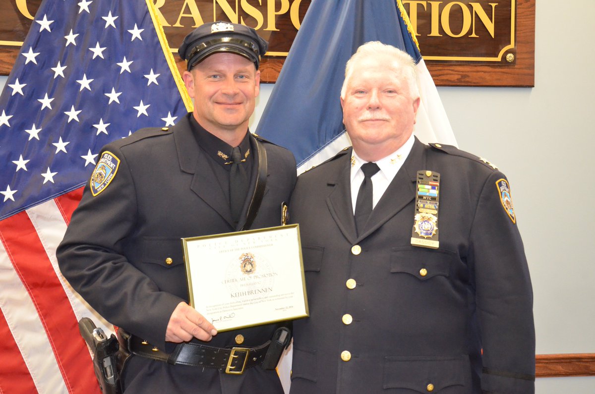 NYPDTransport's tweet photo. Congratulations to @NYPDHighway's Keith Brennen on his well deserved promotion to #Detective today. https://t.co/cfiU0yF4MZ