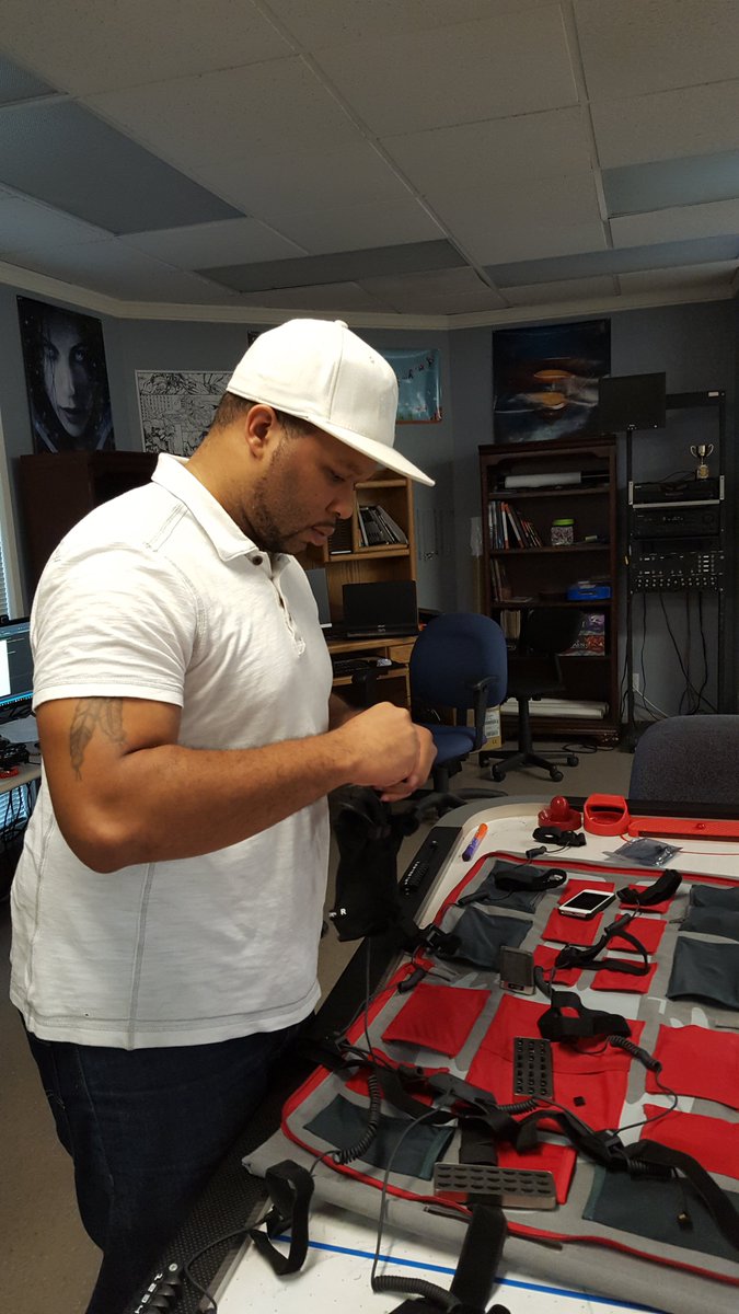 Skirmish_Ent's tweet photo. New, upgraded dev toys to play with -- Frederick looks pretty happy to try them out! #gamedev #indiedev https://t.co/lzXCagn1bY