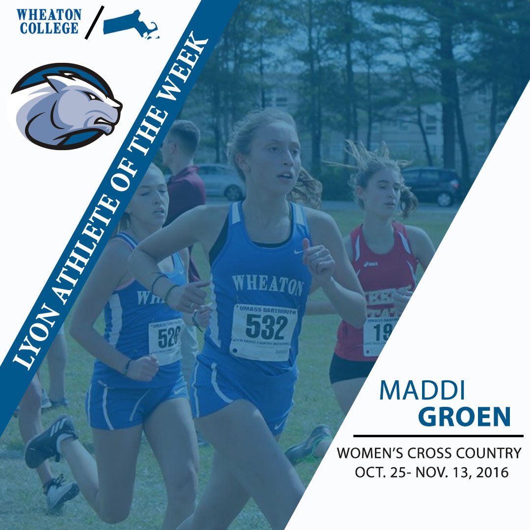 wheatonlyons's tweet image. Congrats to our new Lyon Athlete of the Week, junior @WheatonTF (XC) Maddi Groen!! #LetsGoWheat