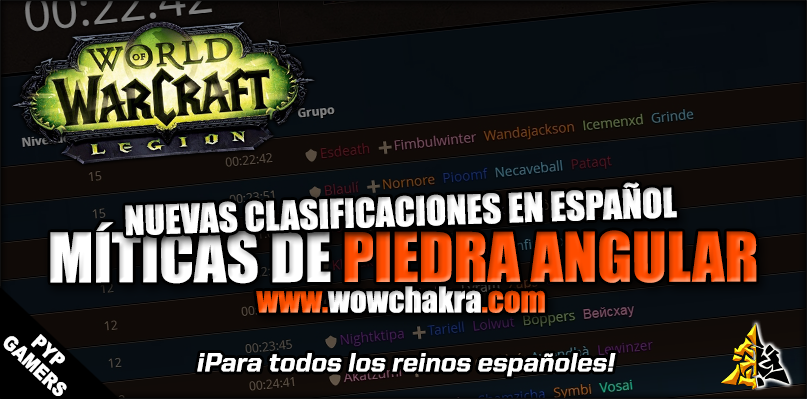 WowChakra's tweet image. Clasificaciones españolas de Míticas+ de Piedra Angular. ¡Ahora puedes saber cómo lo haces de bien! buff.ly/2fCIo9W