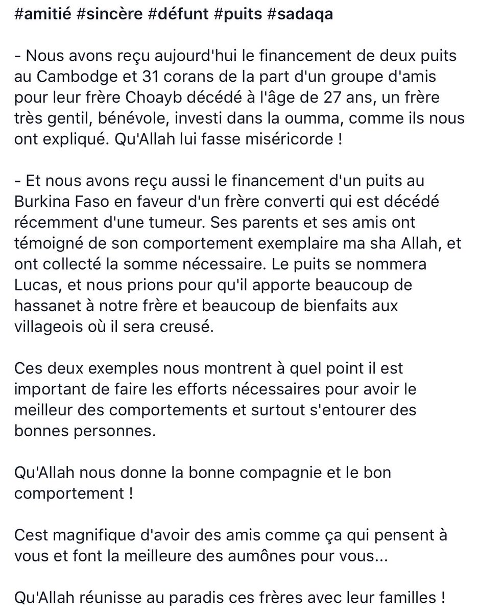 Nouvelleoptique's tweet photo. #amitié #fillah #oumma #sadaqa
Cest magnifique d'avoir des amis comme ça qui pensent à vous et font la meilleure des aumônes pour vous... https://t.co/MV9VaFVaNS