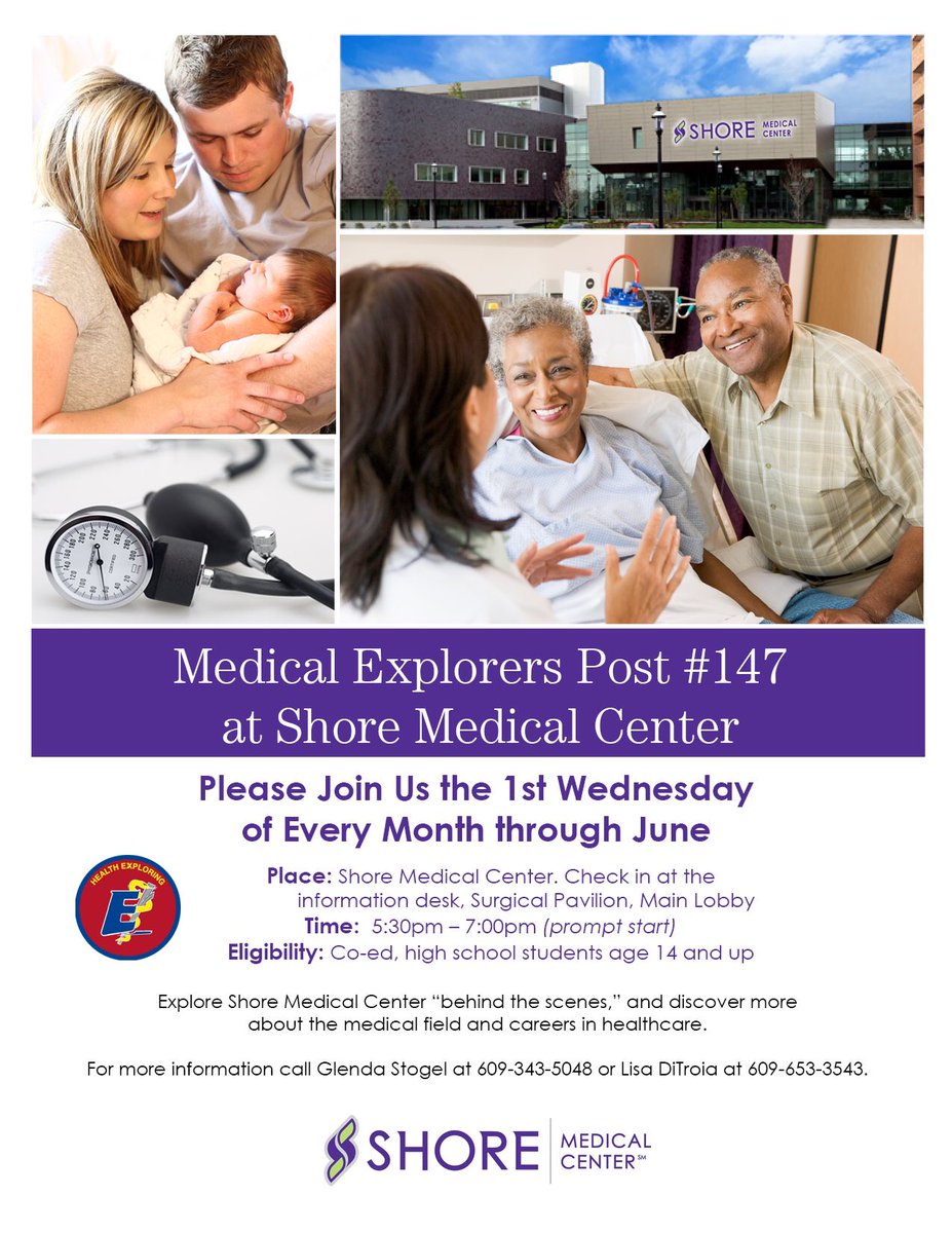 medexpost147's tweet photo. Come out to Shore Medical Center on December 7th for our first general meeting! Make sure you bring a friend! #medicalexplorers https://t.co/wU8w1tYSuC
