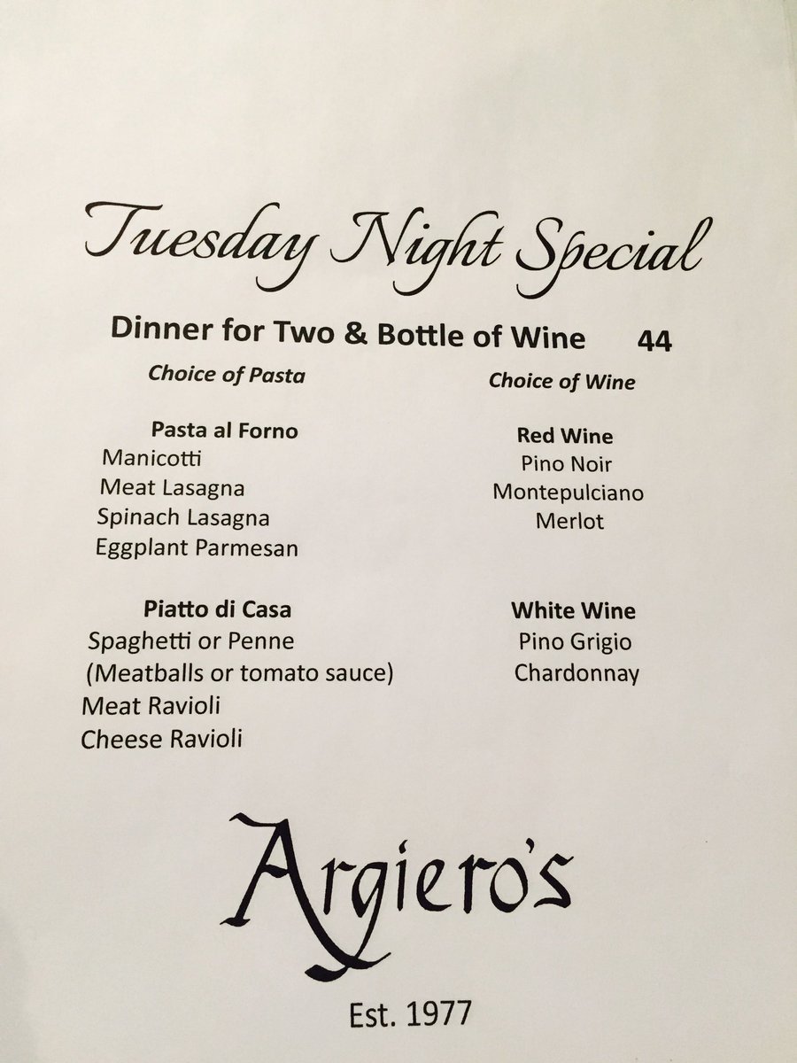 Every Tuesday ! 2 for $44 <a href="/MainStreetAA/">Main St. Ann Arbor</a>  dinner and a bottle of wine for 2 <a href="/A2Foodie/">A2Foodie</a>
