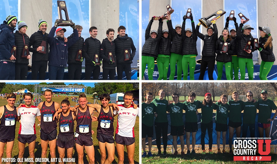 USTFCCCA's tweet photo. We named 18 teams across all 3 NCAA divisions who outperformed their rank in a big way at #NCAAXC.
MORE - https://t.co/dKVDM5WCem https://t.co/5fHXpZky6K
