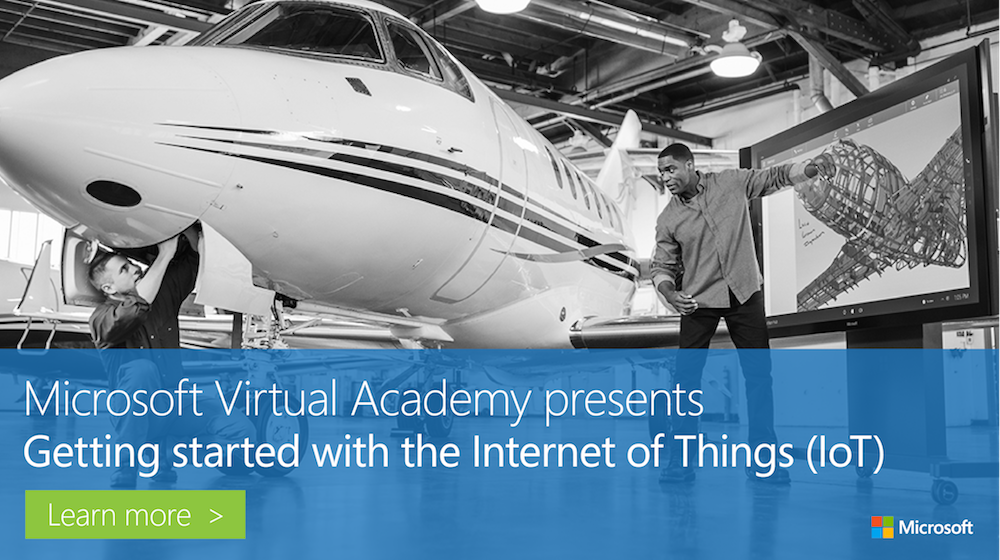 Go beyond connected devices & use the power of #IoT to make sense of aggregated #data in the #cloud: https://mva.microsoft.com/en-US/training-courses/getting-started-with-the-internet-of-things-iot-16170?l=VUaAyuRIC_6305846048
