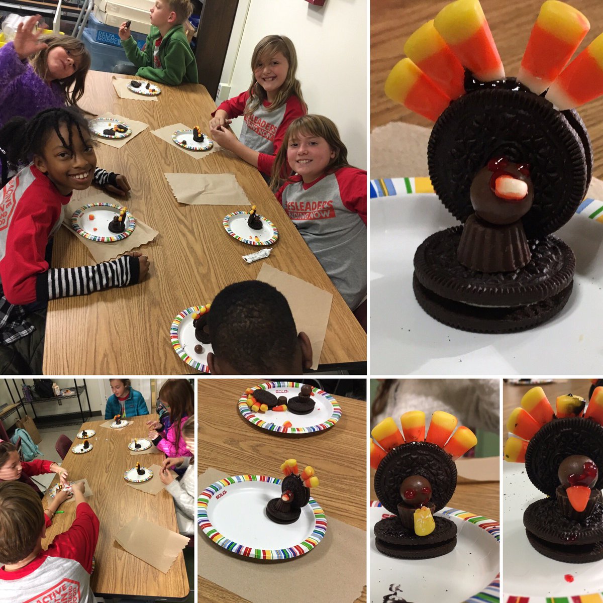 Mrs_Atkinson_'s tweet photo. Happy Thanksgiving everyone! Don't forget to play with your food! 😉 #snackartclass https://t.co/6qB2hxiGJW