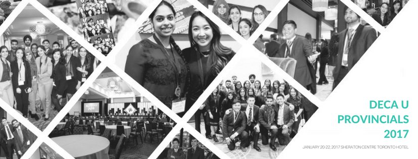 DECAUTM's tweet photo. Join DECA UTM at the 2017 DECA U Provincials Competition! Visit us during office hours to learn more or pay to reserve your spot :) https://t.co/CrpT9yrR5b