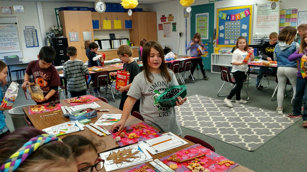 Having fun sharing &amp; enjoying our classroom style holiday feast &amp; thanking one another for their leadership <a href="/SimondSuperstar/">Simonds Superstars |The Lamphere Schools</a> #wearelamphere