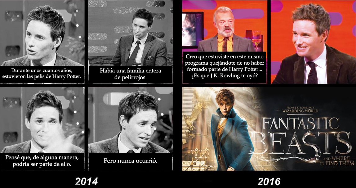 El destino de Eddie Redmayne era ser Newt Scamander.
