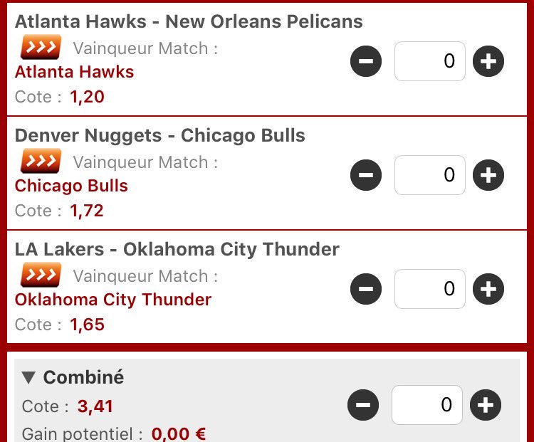 WavePronos's tweet image. ⚡️Combie 
#novembre
   #NBA   

Côte: 3,41🔥

Mise: 1% 💷

#ParionsSport  #TeamParieur