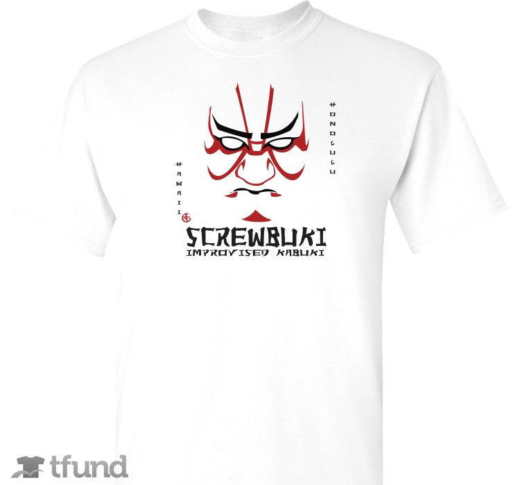 #FeaturedFundraiser: Narrative improv + Japanese Kabuki Theatre = #Screwbuki! Buy this t-shirt to support the tour! bit.ly/2fQhgJe