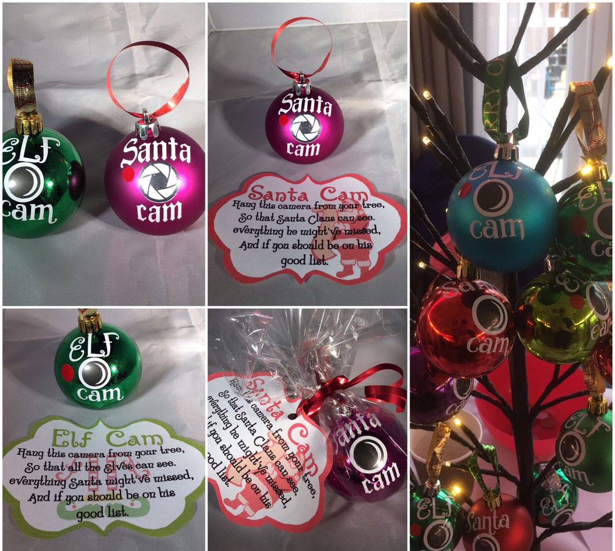 monkeydebris_c's tweet image. Santa &amp;amp; Elf Cam baubles.