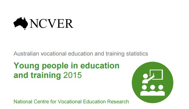 NCVER's tweet image. New release: Young people in education &amp;amp; training 2015 ncver.edu.au/publications/p…