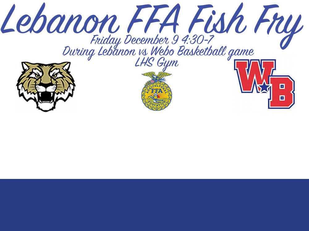 LebanonFFA's tweet photo. Be sure to get your pre-sale tickets now for a lower price than at the door! See an FFA member for tickets or with questions! https://t.co/eO9gt3Y5ik