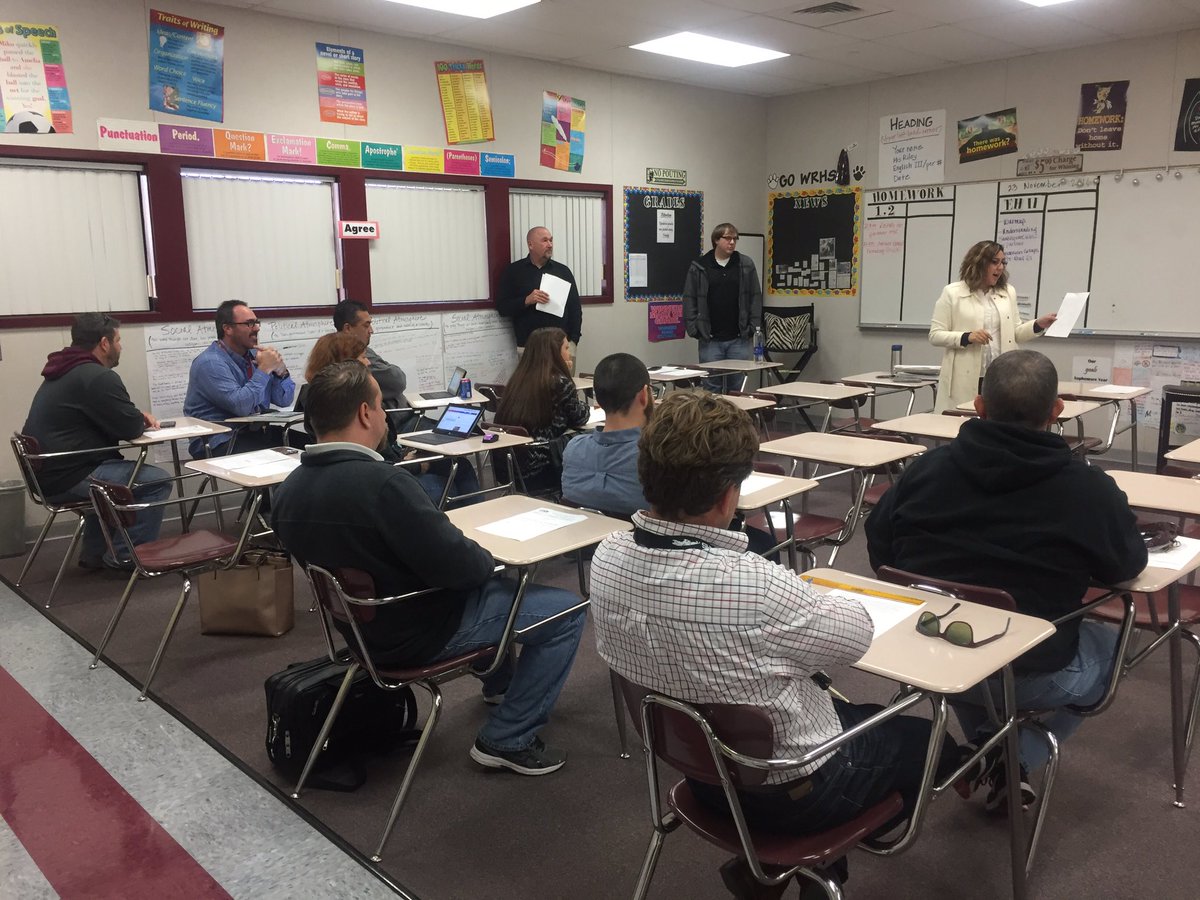 Great things are happening at WRHS!! New teacher meeting sharing strategies and collaborating!! <a href="/WRHS_Cougars/">WRHS_Cougars</a> <a href="/eduncanx3/">Eric Duncan Sr.</a>  #WRHSteachersrock🐯