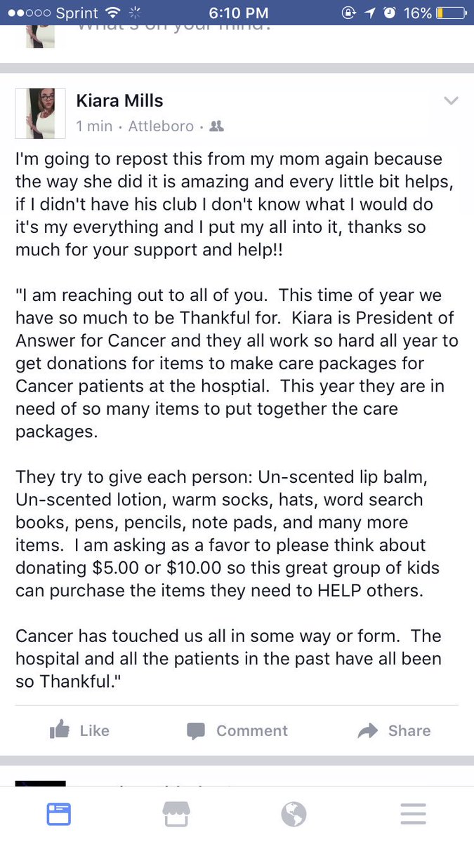 So thankful for what we already have recieved, this year I want to be better than ever, help a girl make some patients day💙 <a href="/afc_ahs/">Answer For Cancer</a>
