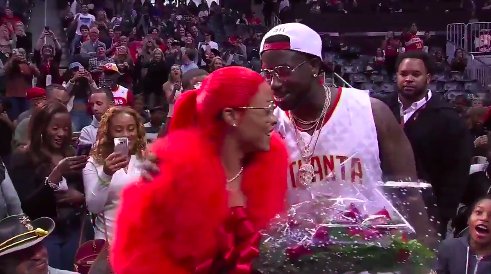 Gucci Mane proposed to girlfriend at Hawks game