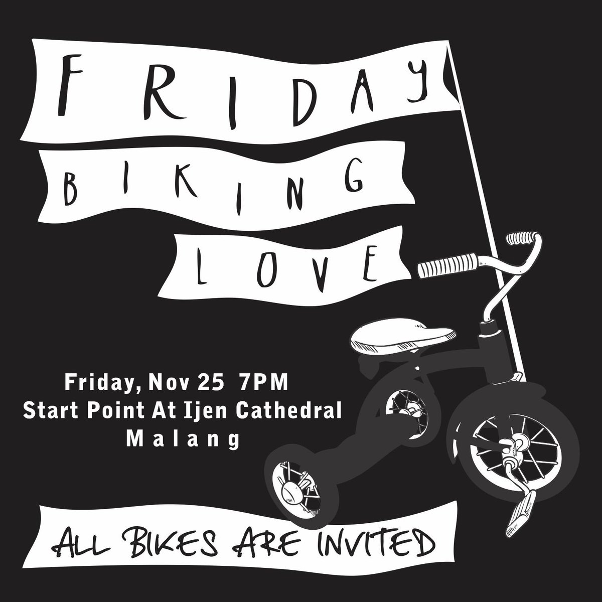 jangan lupa jumat Lusa #FBL Semua pesepeda dgn semua jenis sepedanya diundang.