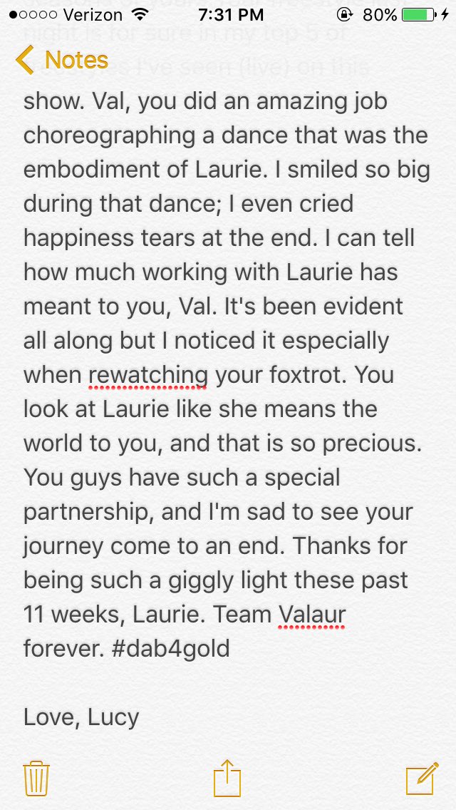 dawseykins's tweet photo. A letter for team #valaur!! 💗💗 I wish you two the best of luck tonight💗💗💫💫 @lzhernandez02 @iamValC https://t.co/akvjSGfMfh
