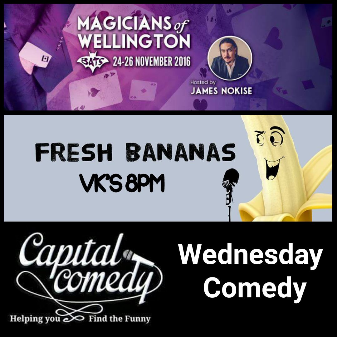 capcomedy's tweet image. Comedy on tonight in Wellington City. Magic and Comedy is a combination that is sure to amaze! Get tickets and get some laughs tonight!