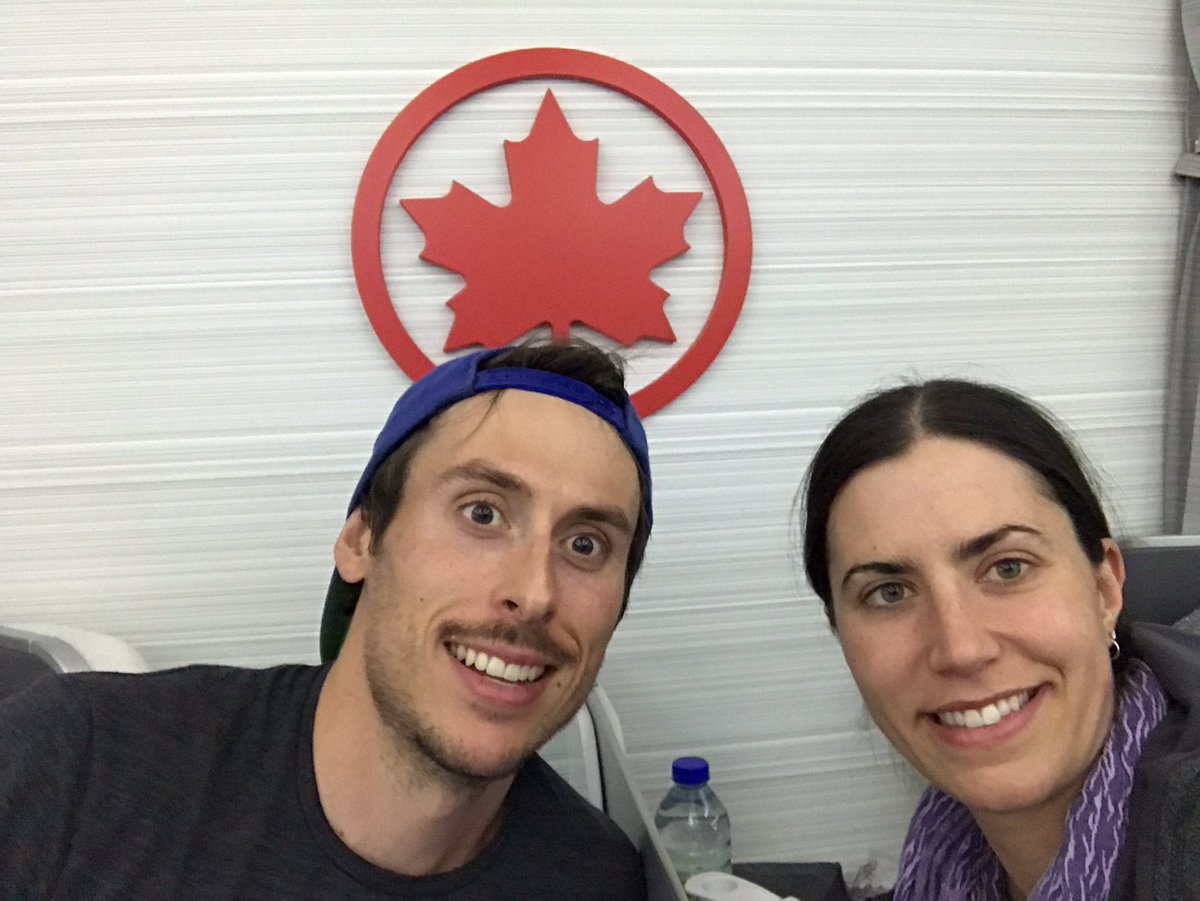 Thanks <a href="/AirCanada/">Air Canada</a> for always looking after #TeamCanada! <a href="/brendanjgreen/">brendan green</a>  and I traveling to Sweden in style!
