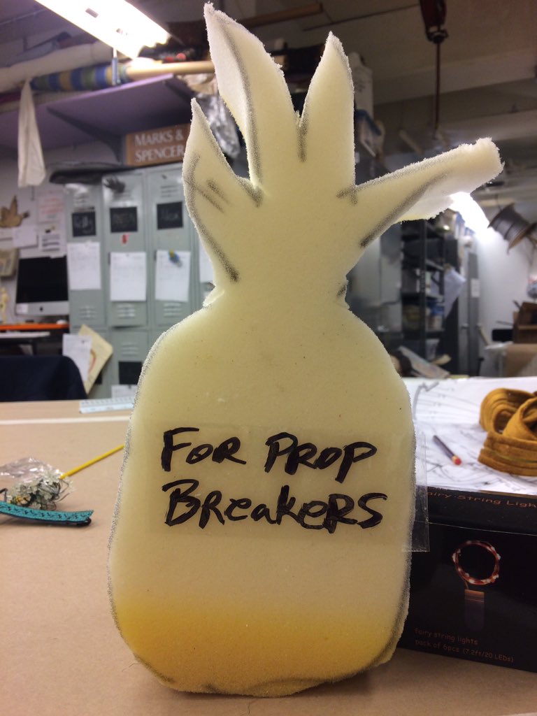 PropsByPat's tweet photo. @PropsQuotes during the rehearsal process sometimes shaming helps. #poorPineapple https://t.co/swIRbHuYOZ