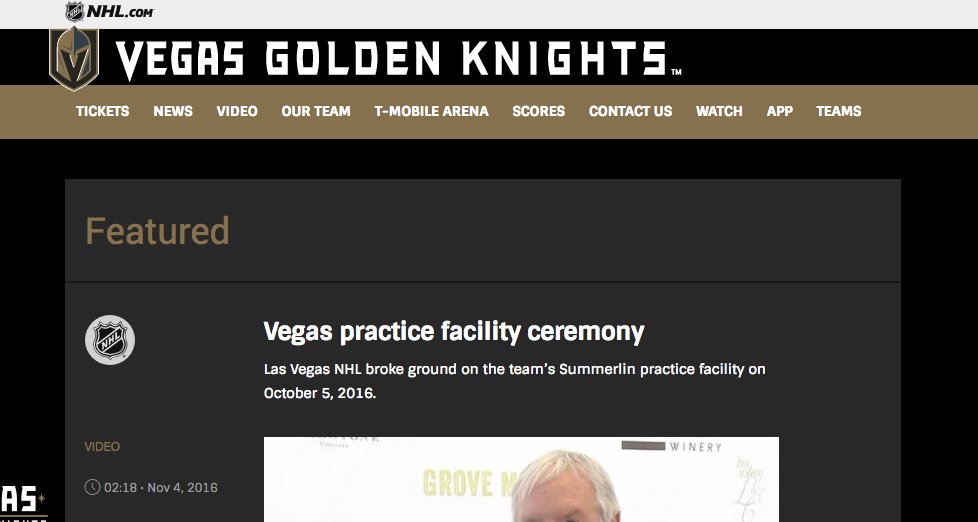 Official Vegas Golden Knights Website