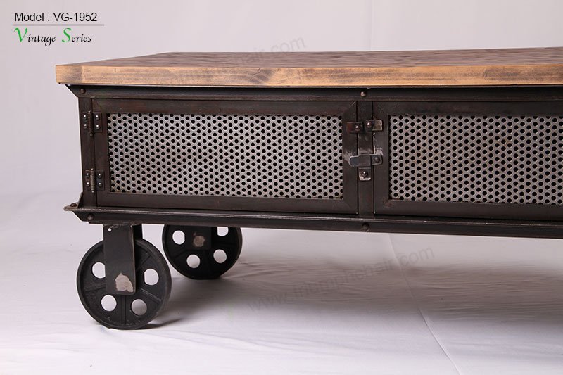 Do you know this wood table with cabinet.