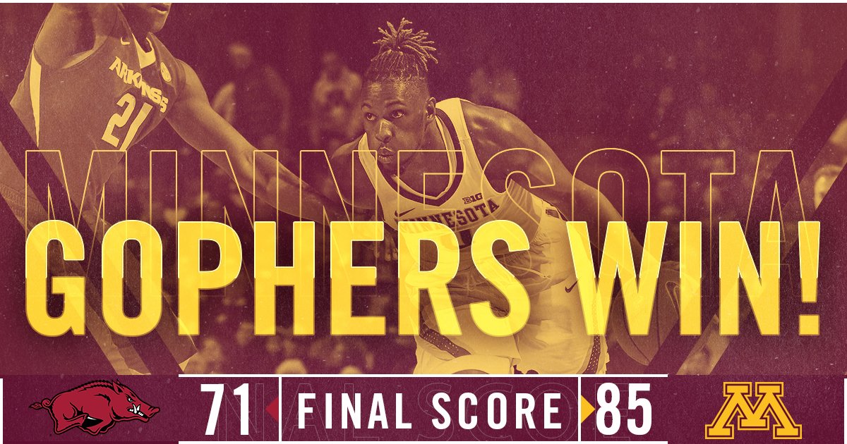 GopherMBB's tweet image. That's the final at The Barn as the #Gophers move to 5-0 on the season!