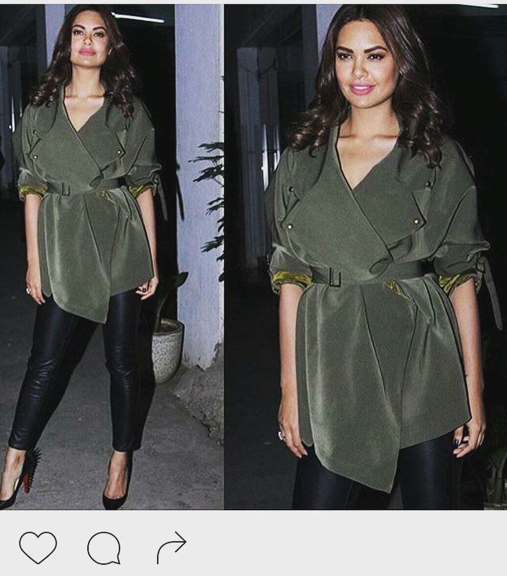 FrancescabyFS's tweet photo. The lovely @eshagupta2811 looking pretty in "The Jacket" by Francesca. https://t.co/cl6zRglyVC