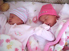 "Rebekah Lauren and Everette Sophia are almost a month old now." 😍❤