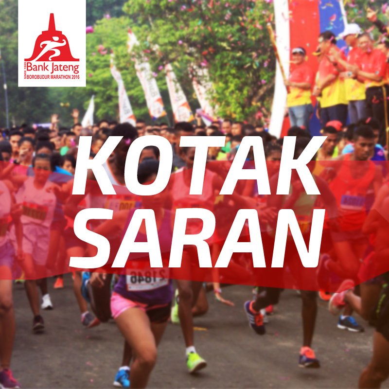 Demi kebaikan&amp;kelancaran acara event #BorobudurMarathon berikutnya, Anda bisa menuliskan semua kritik dan saran di

docs.google.com/forms/d/e/1FAI…