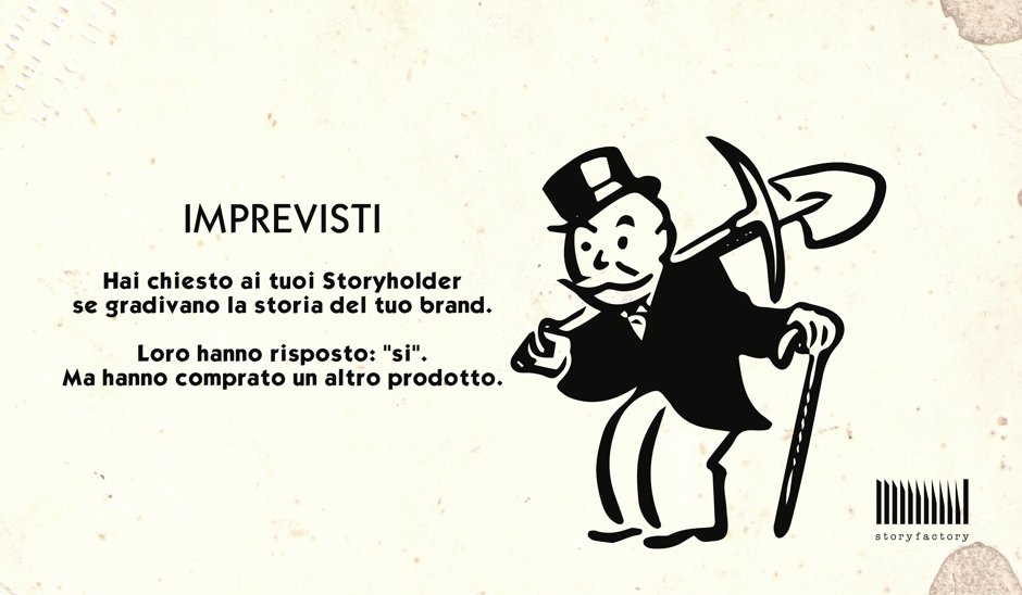 KlaudeB's tweet photo. #IMPREVISTI ai tuoi #Storyholder piace la storia del tuo brand, ma comprano da qualcun'altro #storytelling https://t.co/xG0GYlTPDU https://t.co/Hv3OsRJRx7