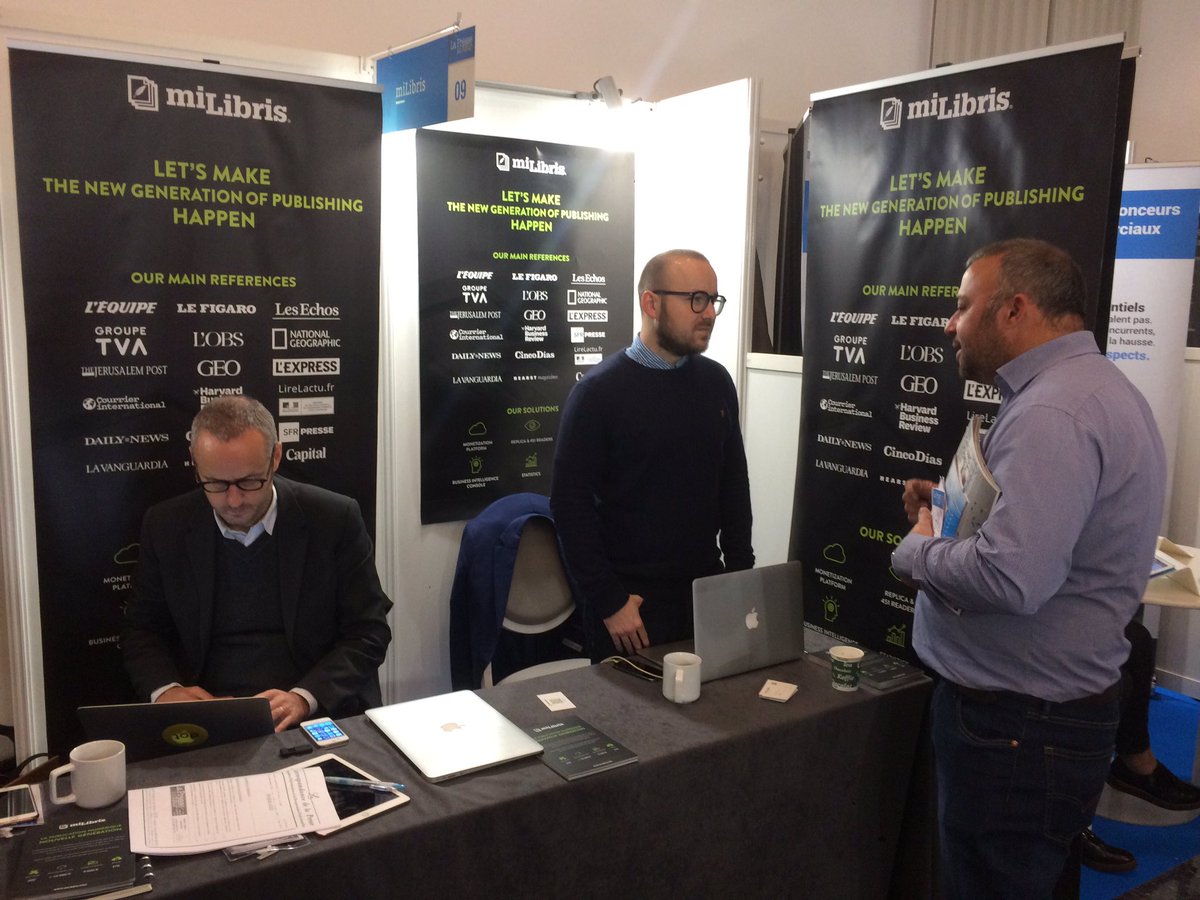 miLibris's tweet image. Le stand @miLibris est en place au salon de la @presseaufutur aujourd'hui et demain #presseaufutur