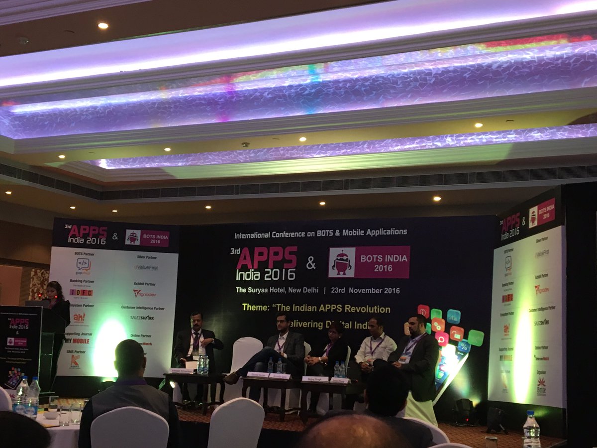 apps_india's tweet photo. @apps_india begins today with 1st session Bots The Future of Intelligence https://t.co/IZZnNGMJ1R