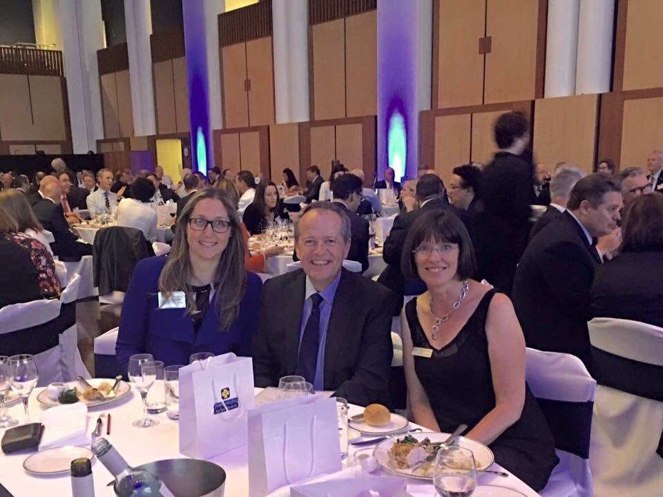 Great to be with @billshortenmp & Amanda Galbraith, ACT Branch President and National Councillor @PharmGuildAus Parliament dinner last night