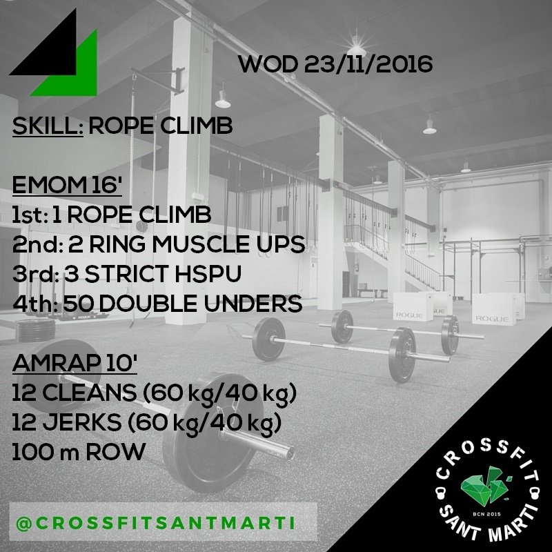 CrossFitSantMti's tweet photo. Dimecres. Etiqueta els teus amics !!! https://t.co/H01jhwG8mP