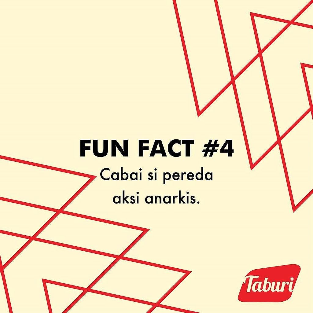 Fun Fact #4: Cabai si pereda aksi anarkis. 
Di India, untuk meredakan amarah para perusuh dan demonstran yang melak…