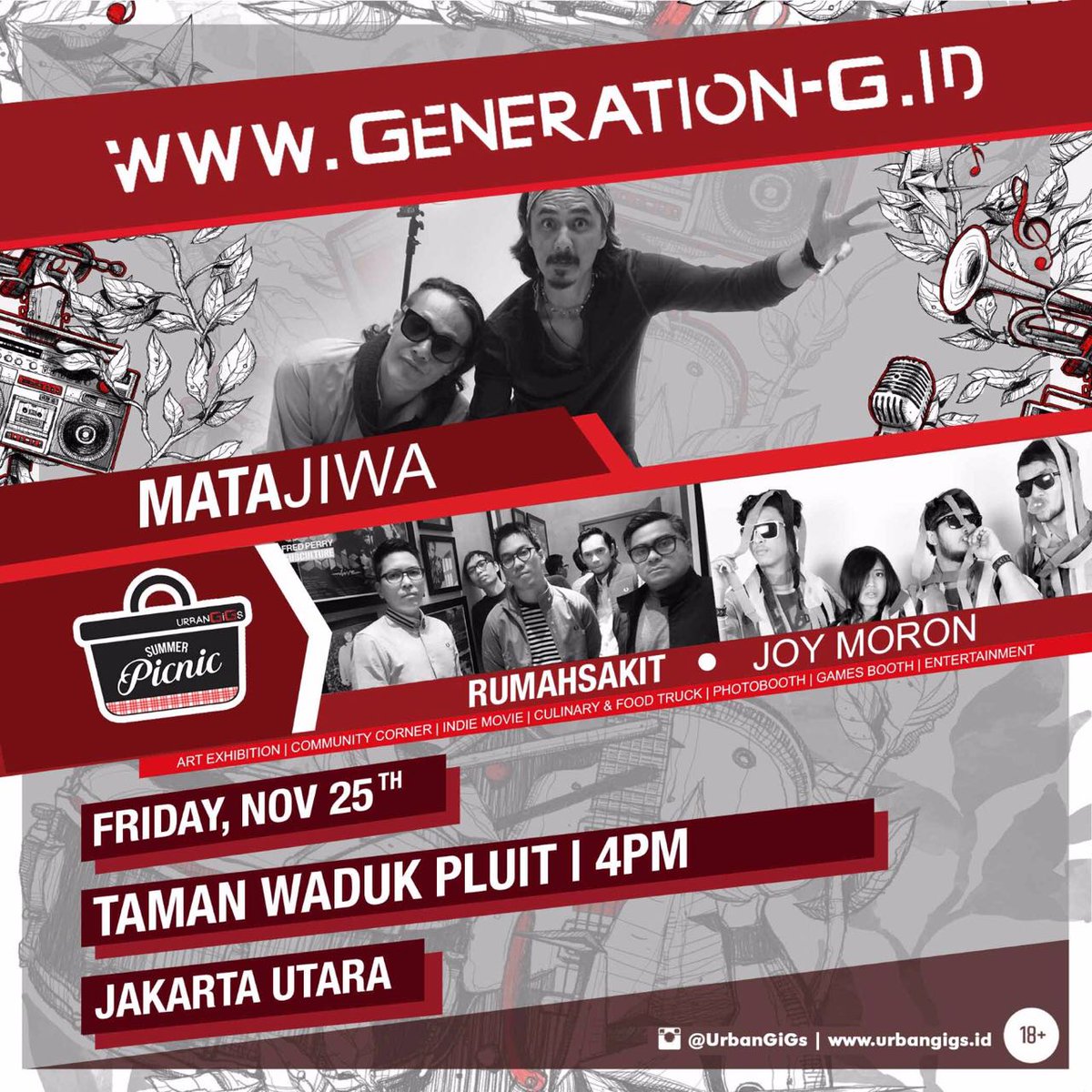 BESOK!! #UrbanGigs Taman Waduk pluit w/ <a href="/matajiwa/">elsan bayu lian</a> <a href="/_rumahsakit/">rumahsakit</a> <a href="/JoyMoron/">JOYMORON</a>