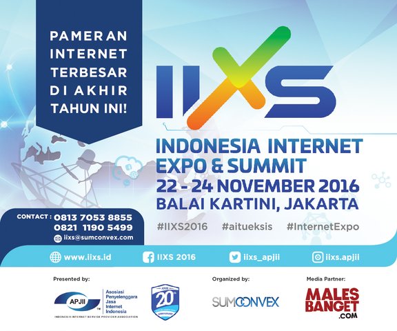 malesbanget's tweet photo. Indonesia Internet Expo and Summit 2016 is almost here! Thebiggest Internet exhibition in Indonesia #IIXS2016 #aitueksis visit iixs.id https://t.co/WLBYbrS3YX