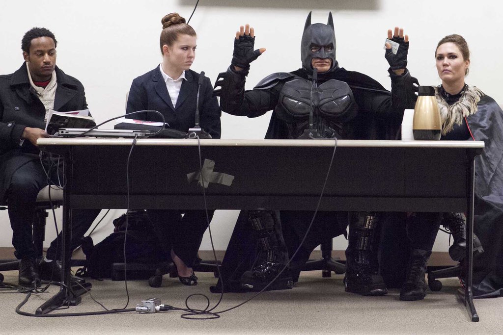 My boss said dress for job you want not the job you have. Now I'm sitting in a disciplinary hearing dressed as BATMAN.