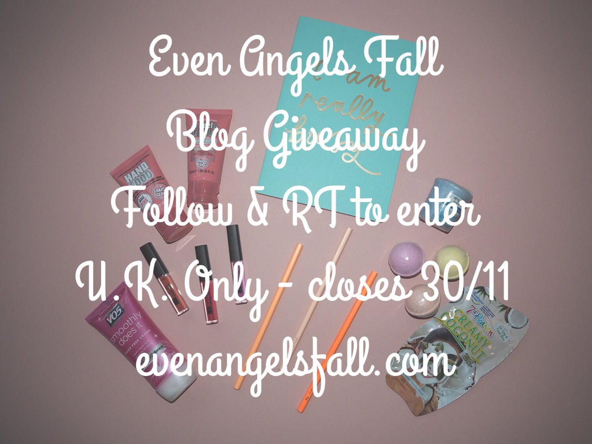 The evenangelsfall.com blog Giveaway is now live! Simply Follow &amp; RT to enter! Ends 30/11 UK only! #winitwednesday #ukbloggers