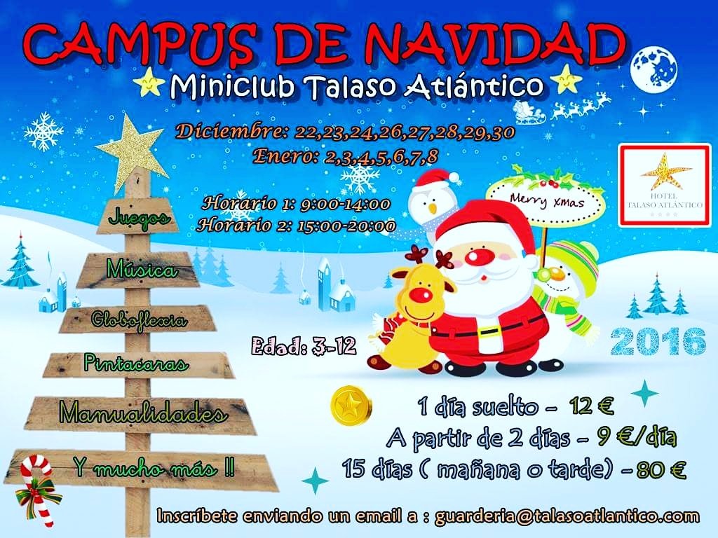 talasoatlantico's tweet photo. El Campus de #Navidad 🎄 para los peques en el Miniclub va a estar genial 😇 https://t.co/pSqpfBOxZw