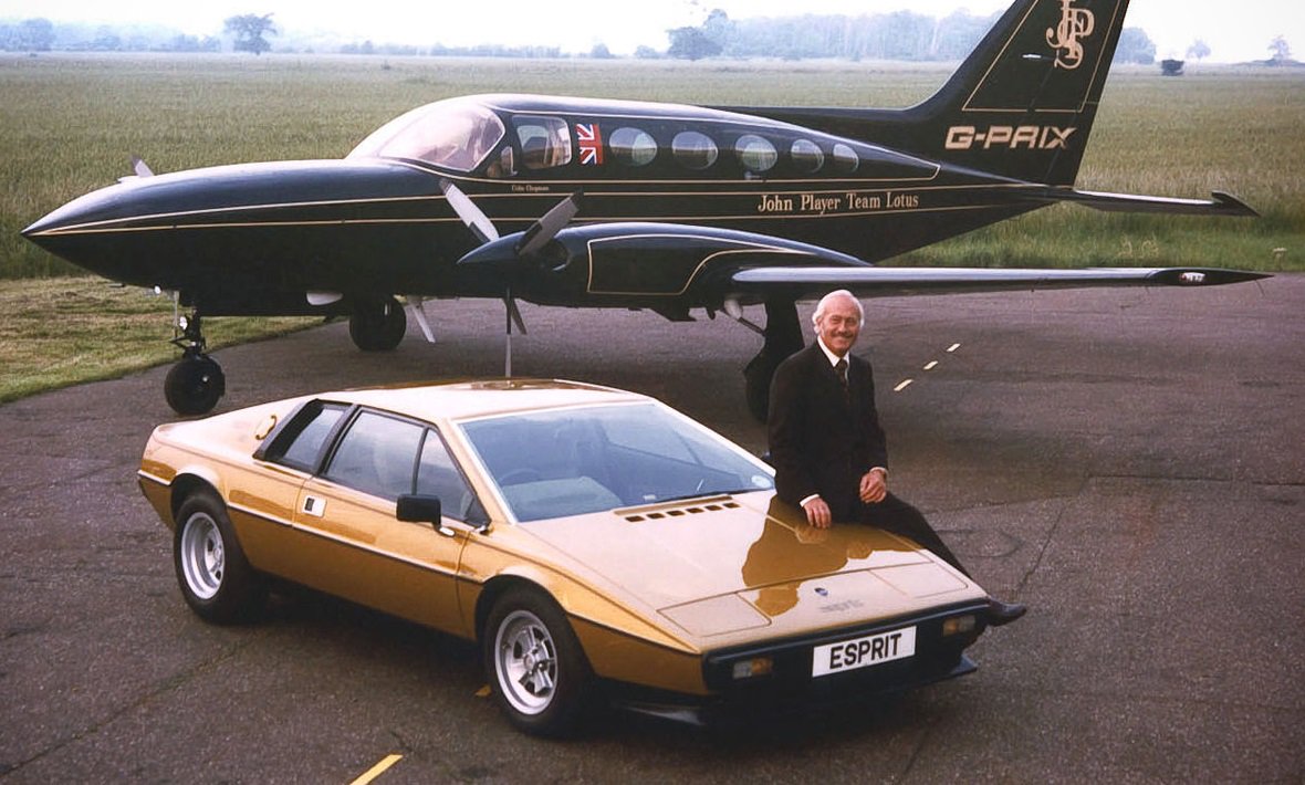 CarKeys_UK's tweet photo. #Lotus founder Colin Chapman and Series 2 Lotus Esprit. https://t.co/3A8QK3JGGn
