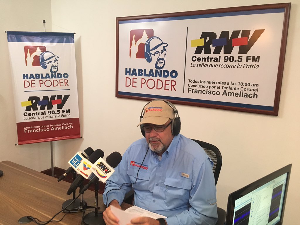 Francisco Ameliach (@ameliachpsuv) on Twitter photo Al Aire <a href="/hablandodepoder/">Hablando De Poder</a> por el sistema <a href="/RNVcontigo/">RNV</a> y <a href="/MirafloresFM/">Radio Miraflores FM</a>. Audio En Vivo ameliach.psuv.org.ve #HablandoDePoder Al Aire <a href="/hablandodepoder/">Hablando De Poder</a> por el sistema <a href="/RNVcontigo/">RNV</a> y <a href="/MirafloresFM/">Radio Miraflores FM</a>. Audio En Vivo ameliach.psuv.org.ve #HablandoDePoder