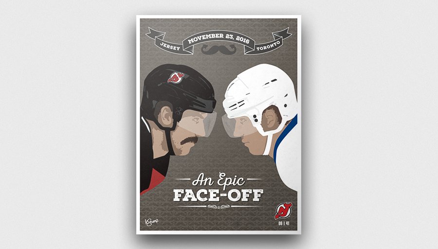 new jersey devils game day poster