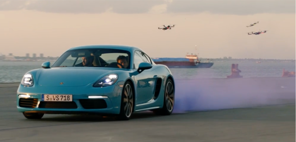 porsche_911_996's tweet photo. Is the #Porsche 718 #Cayman able to outrun a swarm of race #dronesRace #video https://t.co/YOIxWP7lq5 @JackRabbitRally @rob13797 Follow RT https://t.co/hX7O4LMRVf