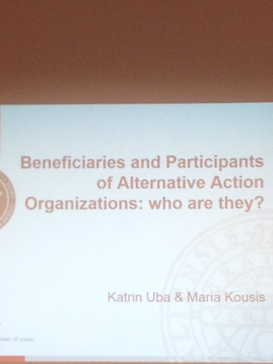 LIVEWHATproject's tweet photo. Paper 3: Uba &amp; Kousis comparing beneficiaries of civil society organisations #crisis https://t.co/7PiBD9q33f