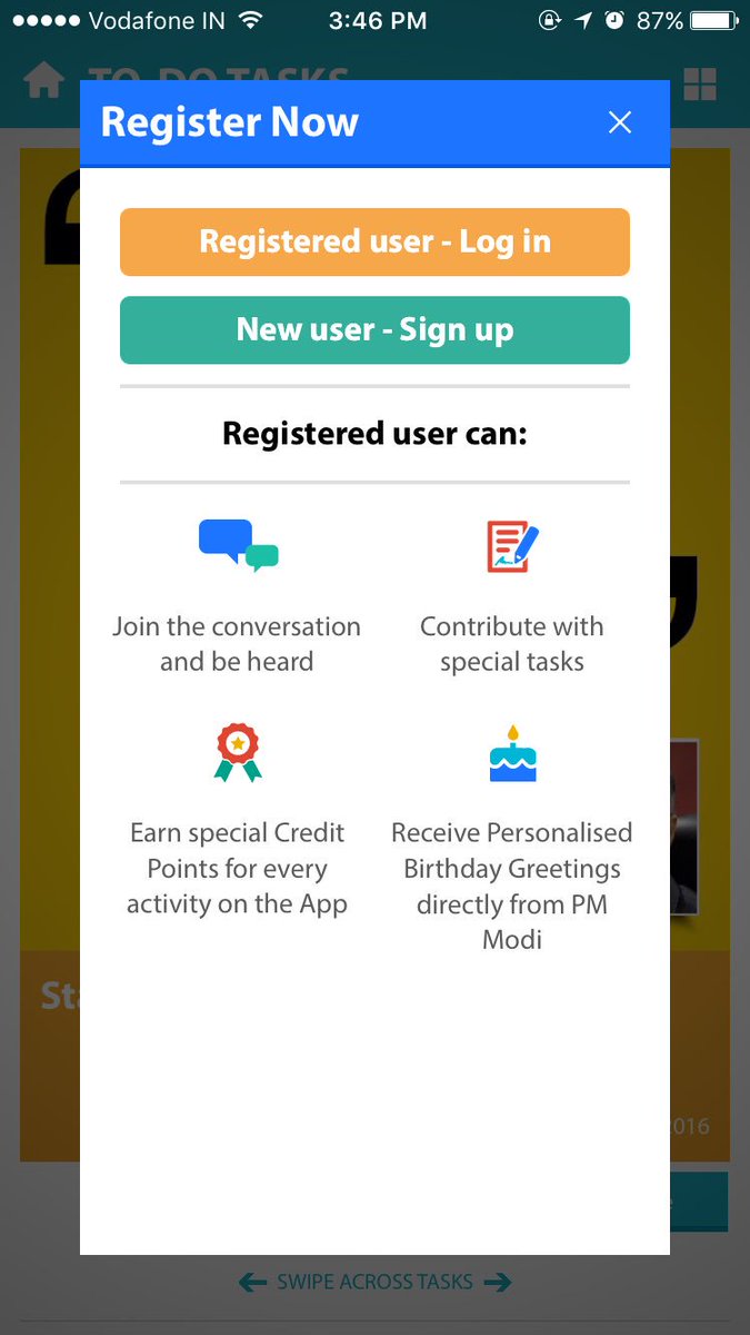 kidsid49's tweet image. Get a personalised birthday greeting from PM. #ModiApp
Nice way to pitch for sing up 😀
